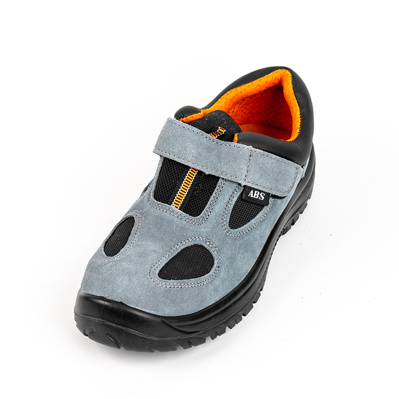 SS106 통기성 메쉬 강철 발가락 스웨이드 가죽 안전화